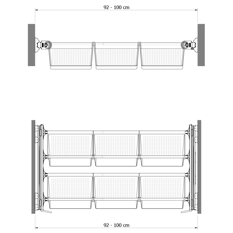 Plus - Schuhhalter 6V - weiss - Aluminium glänzend - Polycarbonat transparent 4